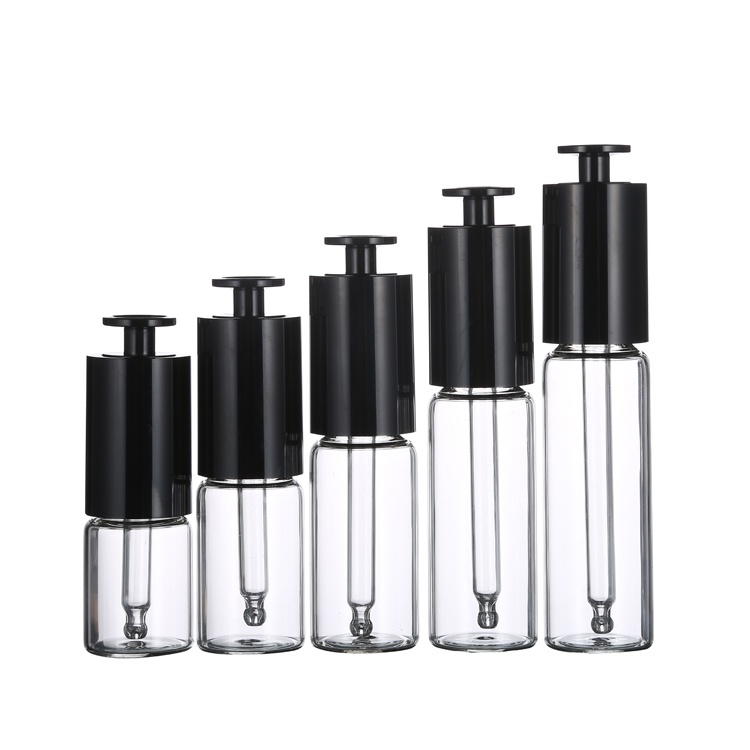 cosmetics-bottle eco-friendly 30ml Push Button Dropper glass bottle