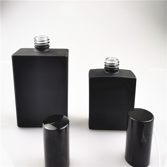 matte black perfume bottle