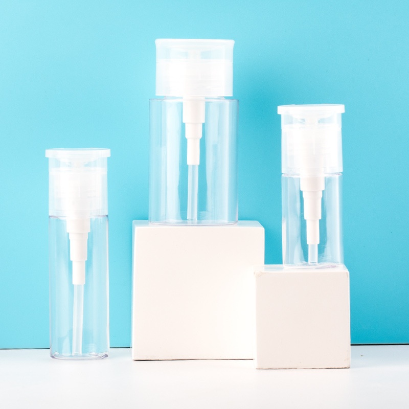 Cosmetics-Bottle 30ml 50ml 150ml 200ml Nail Polish Remover Pump Dispensers  Empty Plastic Bottle