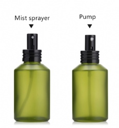 cosmetics-bottle blue glass uv protection mist sprayer pump bottle