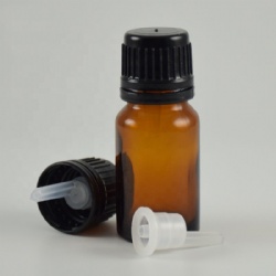 cosmetics-bottle 10ml vial amber glass bottle with childproof cap