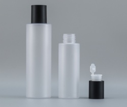 Cosmetics-Bottle 250ml 300ml  flat shoulder round PET bottle
