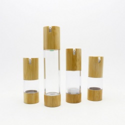 Cosmetics-Bottle eco-friendly bamboo cosmetics airless pump bottle