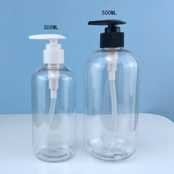 Cosmetics-Bottle Switch pump PET boston bottle