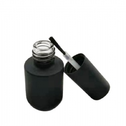 15ml matte black nail polish glass bottle