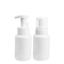 Cosmetics-Bottle 250ml clamp style mousse cleansing bottle and overcap syle PET mousse cleansing bottle