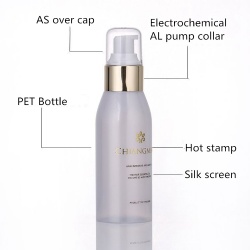 cosmetics-bottle 100ML 120ML cosmetics PET bottle with lotion pump fine mist spray