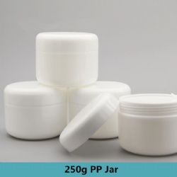 cosmetics-bottle 250g PP Jar dome cap with liner