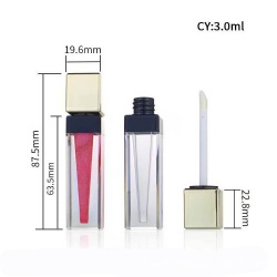 cosmetics-bottle 3.0ML ABS lip bloss tube support custom deco
