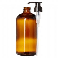 500ml 16oz  boston round amber plastic bottle for shampoo  or shower gel