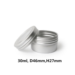 cosmetics-bottle 30ML aluminum tinplate jar with screw lid