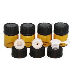 1ML 2ML 3ML vial amber glass bottle with Inner Plug And Screw Cap