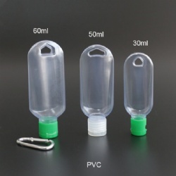 30ml 50ml sanitizer GEL bottle PVC travel bottle