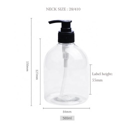 cosmetics-bottle 500ml Refillable Plastic bottle