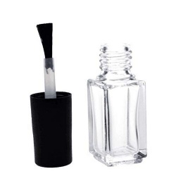 5ML nail polish bottles Square clear glass bottle with soft brush